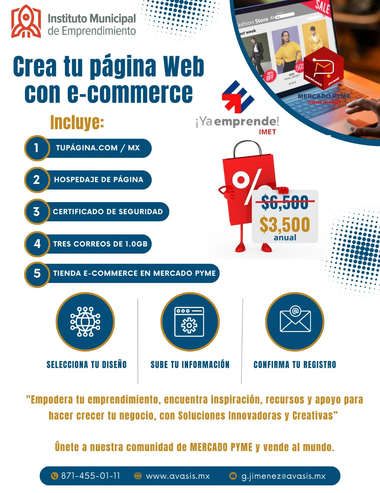 CREA TU PAGINA WEB O TIENDA EN LINEA